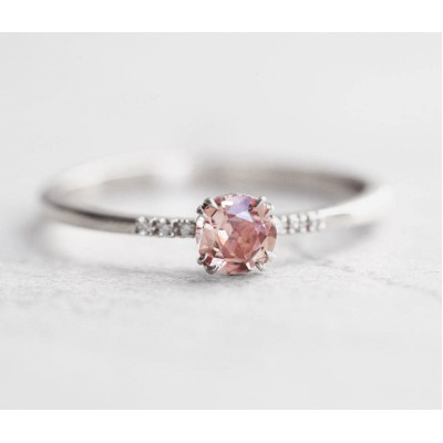 Charlene Champagne Sapphire Diamond Ring
