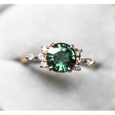 Constance Green Sapphire Diamond Ring
