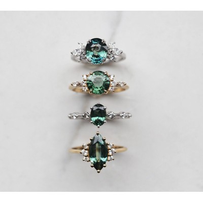 Constance Green Sapphire Diamond Ring
