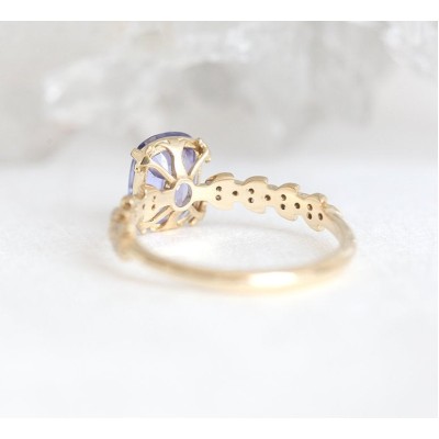 Cyra Lavender Sapphire Diamond Ring
