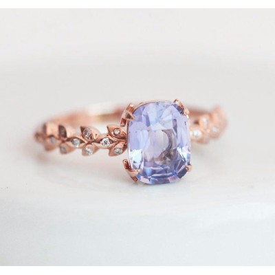 Cyra Lavender Sapphire Diamond Ring
