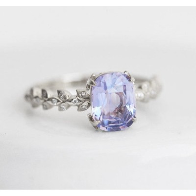Cyra Lavender Sapphire Diamond Ring
