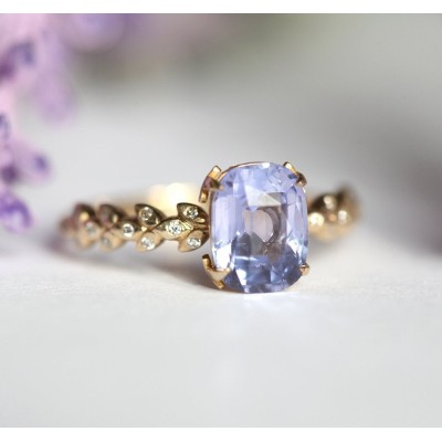 Cyra Lavender Sapphire Diamond Ring
