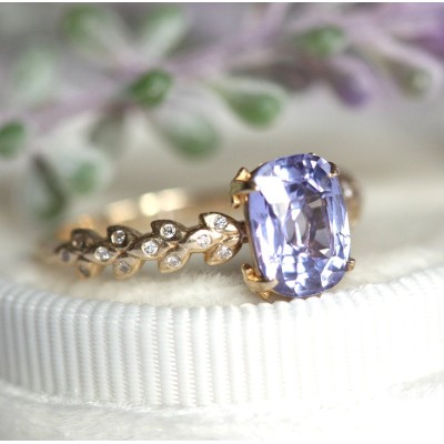 Cyra Lavender Sapphire Diamond Ring
