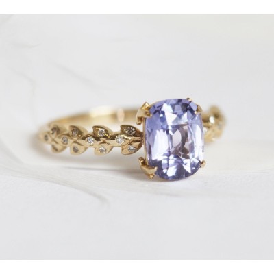 Cyra Lavender Sapphire Diamond Ring
