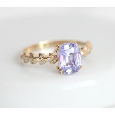 Cyra Lavender Sapphire Diamond Ring
