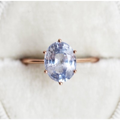 Jackie Lavender Sapphire Solitaire Ring
