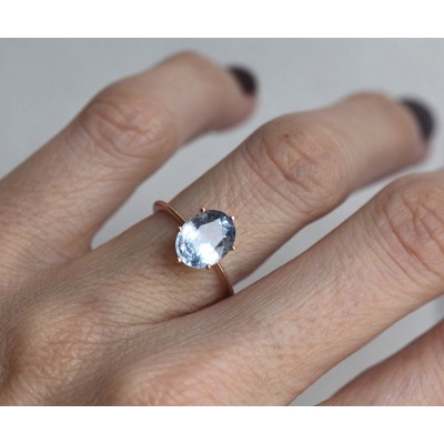 Jackie Lavender Sapphire Solitaire Ring
