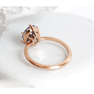 Jackie Lavender Sapphire Solitaire Ring
