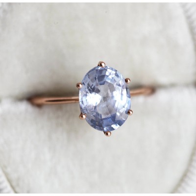 Jackie Lavender Sapphire Solitaire Ring
