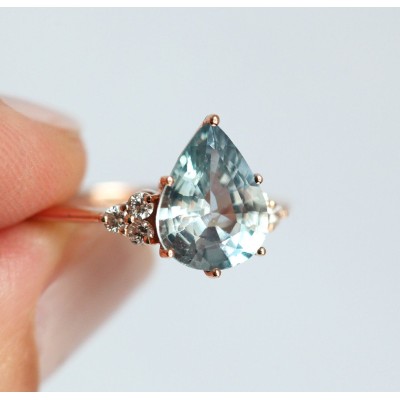Jeanie Ceylon Sapphire Diamond Ring
