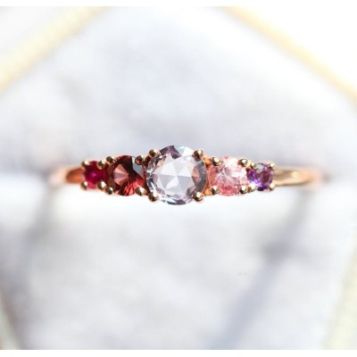 Kris Lavender Sapphire Cluster Ring
