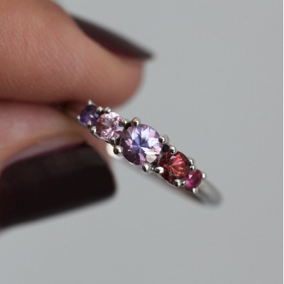 Kris Lavender Sapphire Cluster Ring
