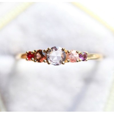 Kris Lavender Sapphire Cluster Ring
