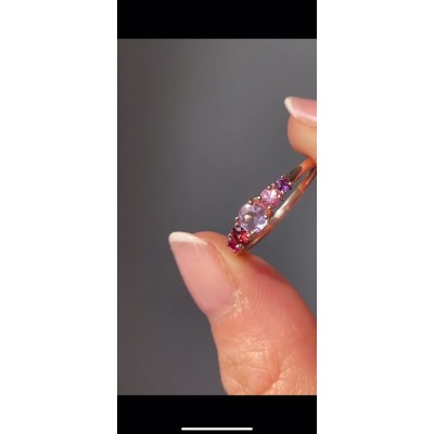 Kris Lavender Sapphire Cluster Ring
