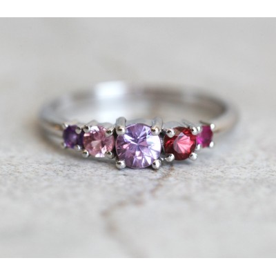 Kris Lavender Sapphire Cluster Ring
