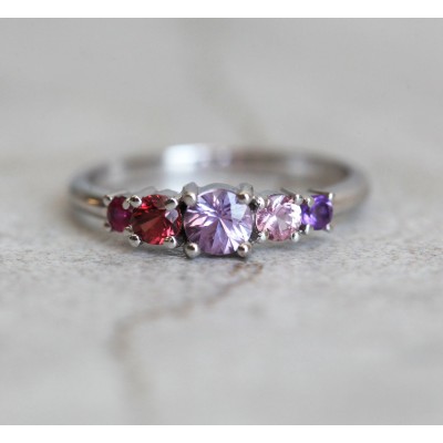 Kris Lavender Sapphire Cluster Ring
