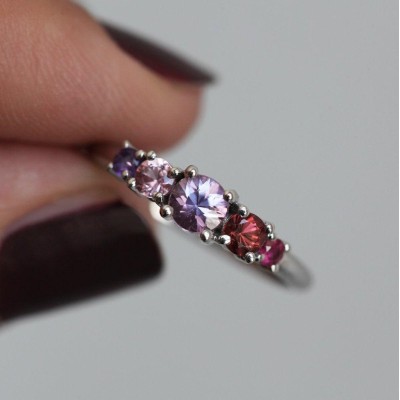Kris Lavender Sapphire Cluster Ring
