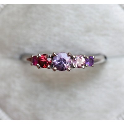Kris Lavender Sapphire Cluster Ring
