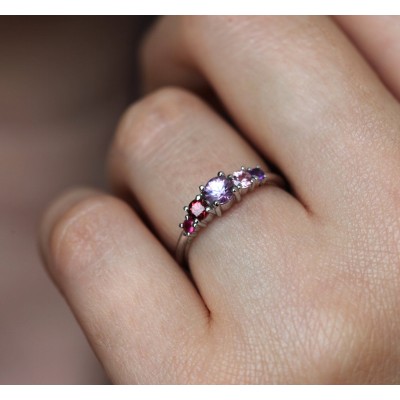 Kris Lavender Sapphire Cluster Ring
