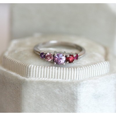 Kris Lavender Sapphire Cluster Ring
