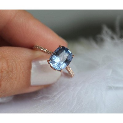 Rachel Ceylon Sapphire Diamond Ring
