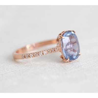 Rachel Ceylon Sapphire Diamond Ring
