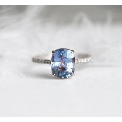 Rachel Ceylon Sapphire Diamond Ring
