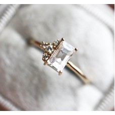 Theodore White Sapphire Diamond Ring