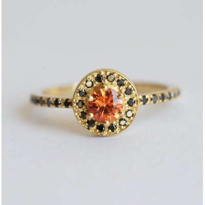 Valerie Orange Sapphire Ring
