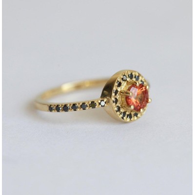 Valerie Orange Sapphire Ring
