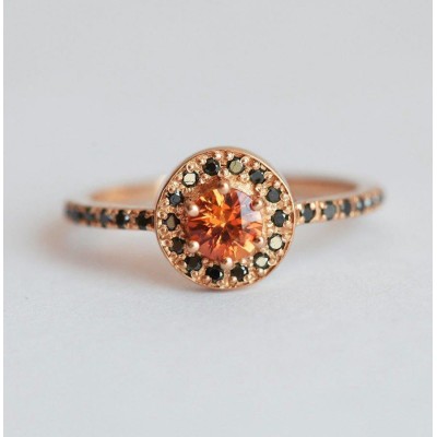 Valerie Orange Sapphire Ring
