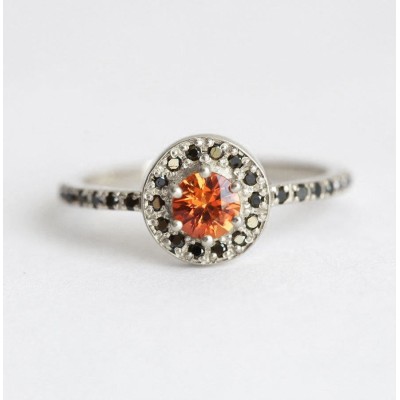 Valerie Orange Sapphire Ring
