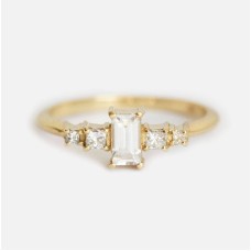 White Sapphire Ring, Sapphire Engagement Ring