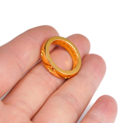 22K GOLD CH PLUS BAND RING