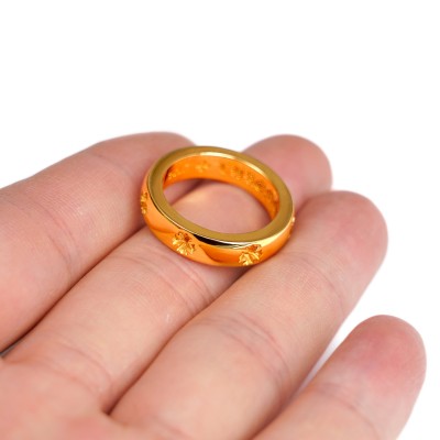 22K GOLD CH PLUS BAND RING