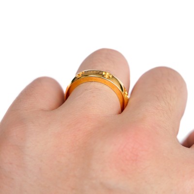 22K GOLD CH PLUS BAND RING