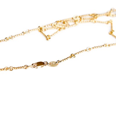 22K GOLD CROSS WITH ONE GOLD BALL CHARM