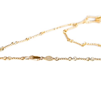 22K GOLD CROSS WITH ONE GOLD BALL CHARM