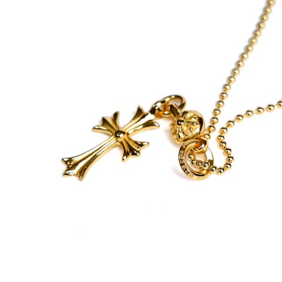 22K GOLD CROSS WITH ONE GOLD BALL CHARM
