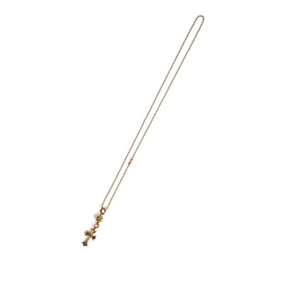 22K GOLD CROSS WITH ONE GOLD BALL CHARM
