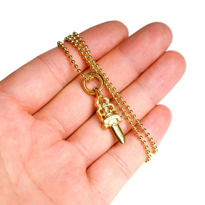 22K GOLD DAGGER PENDANT