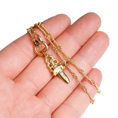 22K GOLD DAGGER PENDANT