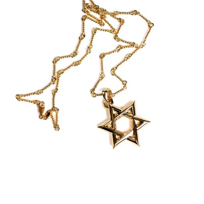 22K GOLD STAR OF DAVID PENDANT