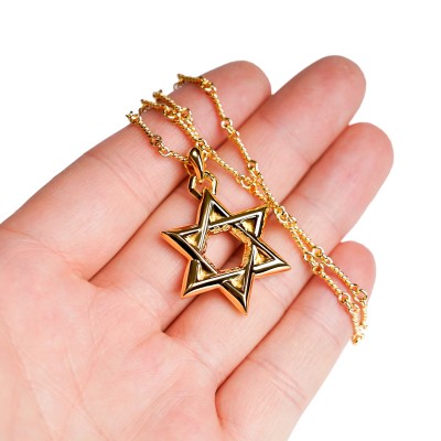 22K GOLD STAR OF DAVID PENDANT