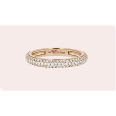 3 Row Micro Pavé White Diamond Band
