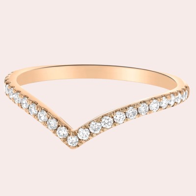 Chevron Diamond Ring