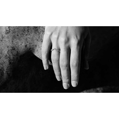 Chevron Diamond Ring