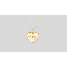 Custom Engraved Diamond Heart Necklace