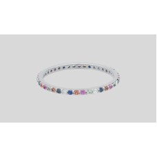 Multi-Color Sapphire Eternity Band Ring